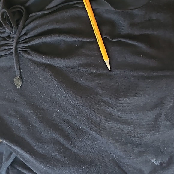 Agnona Black cashmere Fancy Cardigan. Ties w/sequins, sheer collar, POCKETS. 1x. - Picture 9 of 13